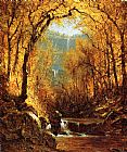 Sanford Robinson Gifford Famous Paintings - Kauterskill Falls
